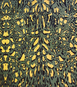 PÁG. 01 - Papel de Parede Animal Print Verde e Dourado com Brilho - Coleção Cores e Cenários - Vinílico Importado