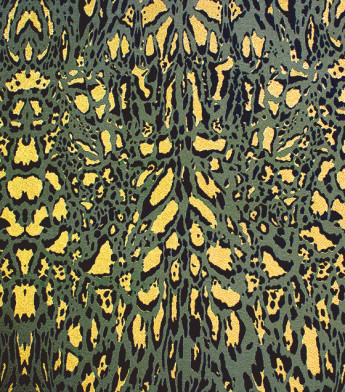 PÁG. 01 - Papel de Parede Animal Print Verde e Dourado com Brilho - Coleção Cores e Cenários - Vinílico Importado