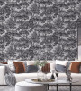 PÁG. 30 - Papel de Parede Árvores Preto e Cinza - Coleção Entre Linhas - Vinílico Importado