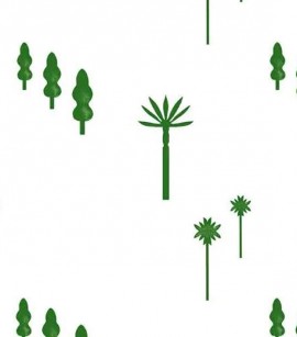 PÁG. 19 - Papel de Parede Árvores Verde - Coleção Play Infantil - Importado Lavável