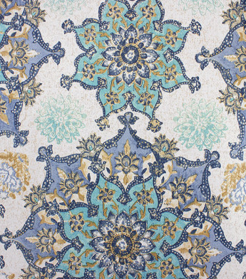 PÁG. 15 - Papel de Parede Mandala Tons de Azul e Bege - Coleção Infinity G - Vinílico Importado