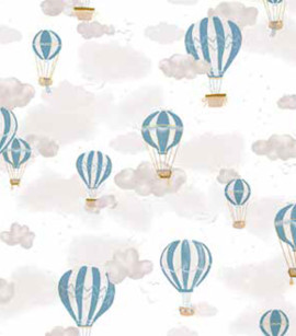 PÁG. 00 - Papel de Parede Balões e Nuvens - Coleção Sonhos Bobinex - Vinílico Importado