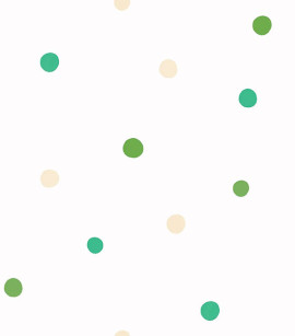 PÁG. 01 - Papel de Parede Bolinhas Branco e Verde - Coleção Brincar Bobinex - Vinílico Importado