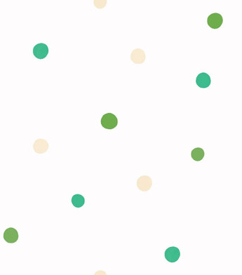 PÁG. 01 - Papel de Parede Bolinhas Branco e Verde - Coleção Brincar Bobinex - Vinílico Importado