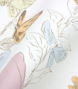 PÁG. 61 - Papel de Parede Borboletas Azul, Bege e Verde - Coleção Valence - Vinilizado Importado