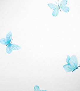 PÁG. 44 - Papel de Parede Borboletas Azul e Branco - Coleção Bambine - Vinílico Importado