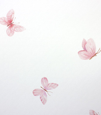 PÁG. 27 - Papel de Parede Borboletas Rosa e Branco - Coleção Bambine - Vinílico Importado