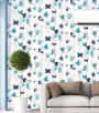 PÁG. 60 - Papel de Parede Borboletas Tons de Azul - Coleção Valence - Vinilizado Importado