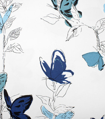 PÁG. 60 - Papel de Parede Borboletas Tons de Azul - Coleção Valence - Vinilizado Importado