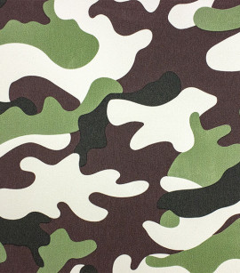 PÁG. 47 - Papel de Parede Camuflagem Verde e Marrom - Coleção Mundo - Vinílico Importado