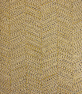 PÁG. 13 - Papel de Parede Chevron Bege e Dourado com Brilho - Coleção Seven - Vinílico Importado