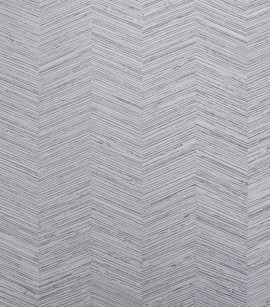 PÁG. 01 - Papel de Parede Chevron Cinza e Prata com Brilho - Coleção Seven  - Vinílico Importado