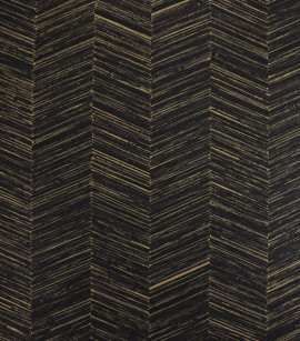 PÁG. 15 - Papel de Parede Chevron Preto e Dourado com Brilho - Coleção Seven - Vinílico Importado