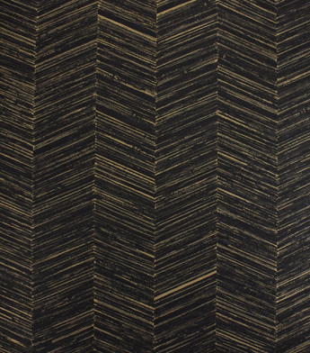 PÁG. 15 - Papel de Parede Chevron Preto e Dourado com Brilho - Coleção Seven - Vinílico Importado