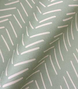 PÁG. 63 - Papel de Parede Chevron Verde - Coleção Revoada Bobinex - Vinílico Importado