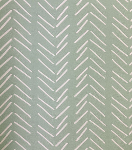 PÁG. 63 - Papel de Parede Chevron Verde - Coleção Revoada Bobinex - Vinílico Importado