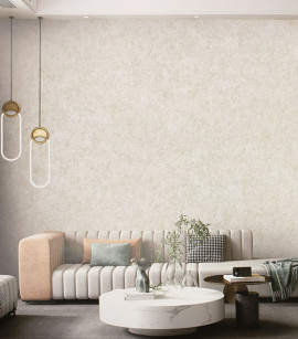 PÁG. 05 - Papel de Parede Cimento Queimado Bege com Brilho Glitter - Coleção Elegance 5 - Vinílico Importado