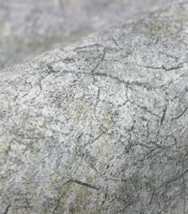 PÁG. 42 - Papel de Parede Cimento Queimado Cinza Azulado Brilho - Coleção Entre Linhas - Vinílico Importado