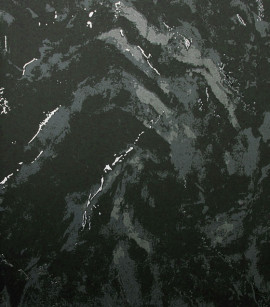 PÁG. 69 - Papel de Parede Cimento Queimado Preto com Brilho Prata - Coleção White Swan - Vinílico Importado