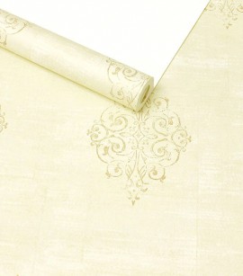 PÁG. 40 - Papel de Parede Colonial - Coleção Trinity - Lavável (Bege Claro/ Com Brilho)