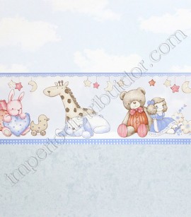 PÁG. 60/81/84 - Papel de Parede Infantil Vinílico All Kids - Efeito Manchado (Tons de Azul)