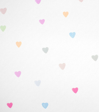 PÁG. 20 - Papel de Parede Corações Coloridos - Coleção Bambine - Vinílico Importado