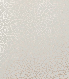 PÁG. 52 - Papel de Parede Craquelê Gelo e Rose Gold (Brilho) - Coleção Neo Geometric - Semi-Vinílico