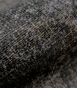 PÁG. 22 - Papel de Parede Efeito Manchado Preto com Brilho Dourado - Coleção Unique - Vinílico Importado