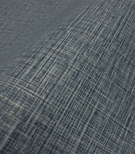 PÁG. 04 - Papel de Parede Efeito Tecido Azul Jeans - Coleção Element 5 - Vinílico Importado