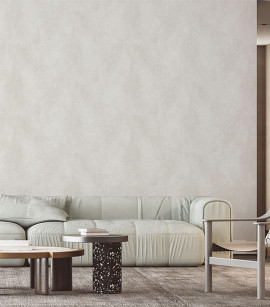 PÁG. 25 - Papel de Parede Efeito Tecido Bege Leve Brilho - Coleção Casa - Vinílico Importado