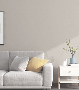 PÁG. 41 - Papel de Parede Efeito Tecido Bege Claro Brilho - Coleção Casa - Vinílico Importado