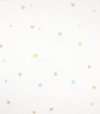 PÁG. 20 - Papel de Parede Estrelas Azul, Cinza e Brilho Dourado - Coleção Mundo - Vinílico Importado
