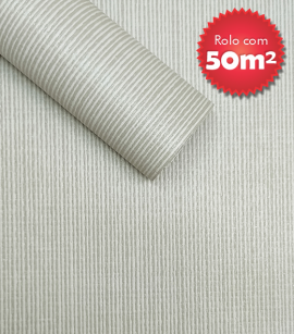 Papel de Parede Fibra de Vidro Riscas Pure Almond - Coleção Fiber Sofisticado – Lavável - Rolo com 50 Metros