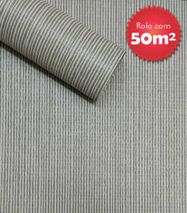 Papel de Parede Fibra de Vidro Riscas Pure Nutmeg - Coleção Fiber Sofisticado – Lavável - Rolo com 50 Metros