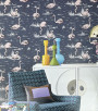 PÁG. 24 - Papel de Parede Flamingos Azul Escuro e Rosa - Coleção Summer - Vinílico Importado