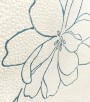 Papel de Parede Floral Azul e Creme - Coleção Italian Select (Sprint) - Vinílico Lavável