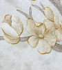 PÁG. 06 - Papel de Parede Floral Bege e Cinza com Brilho - Coleção Valence - Vinilico Importado
