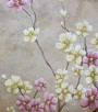 PÁG. 10 - Papel de Parede Floral Bege, Rosa e Amarelo com Brilho - Coleção Valence - Vinílico Importado
