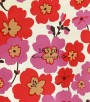 Papel de Parede Floral Vermelho, Rosa e Cru - Coleção Italian Select (Colori Piú) - Vinílico Lavável