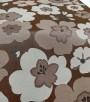Papel de Parede Floral Tons de Marrom e Cinza Claro (Leve Brilho) - Coleção Italian Select (Colori Piú) - Vinílico Lavável