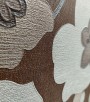 Papel de Parede Floral Tons de Marrom e Cinza Claro (Leve Brilho) - Coleção Italian Select (Colori Piú) - Vinílico Lavável