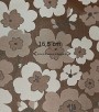 Papel de Parede Floral Tons de Marrom e Cinza Claro (Leve Brilho) - Coleção Italian Select (Colori Piú) - Vinílico Lavável