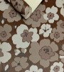 Papel de Parede Floral Tons de Marrom e Cinza Claro (Leve Brilho) - Coleção Italian Select (Colori Piú) - Vinílico Lavável