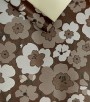 Papel de Parede Floral Tons de Marrom e Cinza Claro (Leve Brilho) - Coleção Italian Select (Colori Piú) - Vinílico Lavável