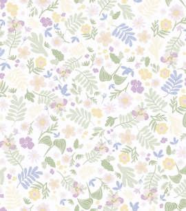 PÁG. 0 - Papel de Parede Floral Colorido - Coleção Sonhos Bobinex - Vinílico Importado