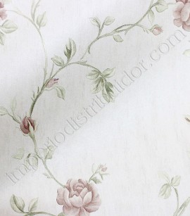 PÁG. 008 - Papel de Parede Floral - Importado Lavável - Coleção Classic Designs (Tons Malva/ Com Brilho)