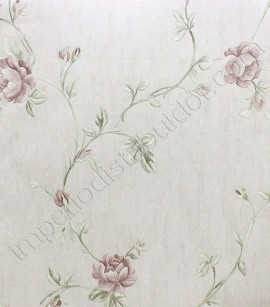 PÁG. 008 - Papel de Parede Floral - Importado Lavável - Coleção Classic Designs (Tons Malva/ Com Brilho)