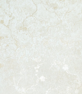 PÁG. 00 - Papel de Parede Floral Off-White Detalhes em Brilho - Coleção Verona 2 - Vinílico Importado