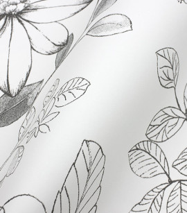PÁG. 56 - Papel de Parede Floral Preto e Branco - Coleção Valence - Vinilizado Importado