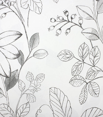 PÁG. 56 - Papel de Parede Floral Preto e Branco - Coleção Valence - Vinilizado Importado